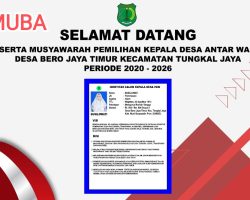 Desa Bero Jaya Timur Gelar Musyawarah Pemilihan Kades Antar Waktu 