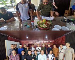 Bawa Tumpeng, Aktivis dan Wartawan Apresiasi Polsek Sanga Desa atas Pengungkapan Perampokan